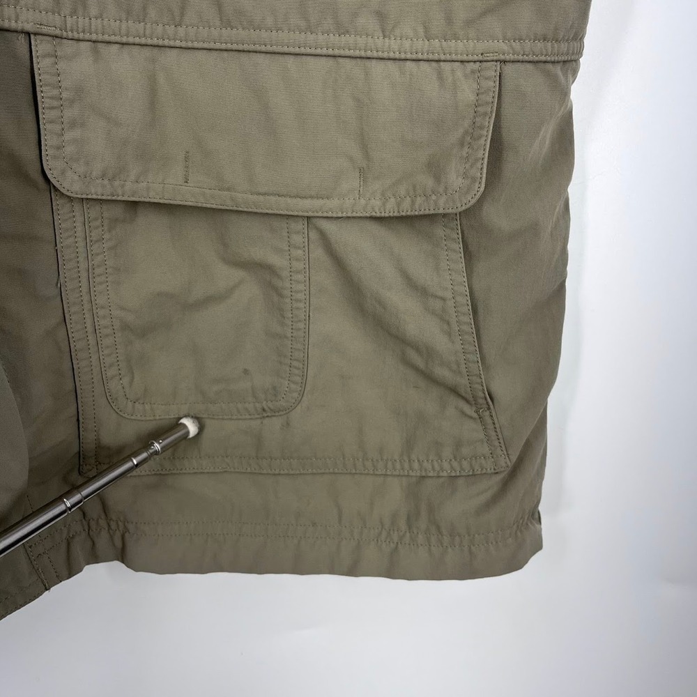 Columbia GRT Mens XXL Olive Green Multi-Pocket Utility Fishing Hiking Gear Vest - Picture 7 of 14